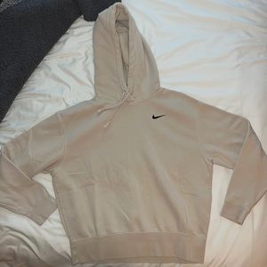 womens nike hoodie, tan (size S)